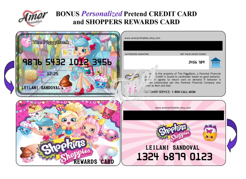 personalized shopkins checks shopkins printable money etsy