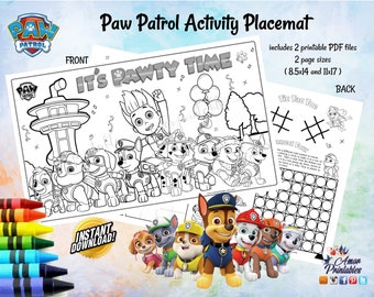 PAW PATROL Colouring Puzzle FREE POSTAGE Party Filler REDUCED Colour your own 