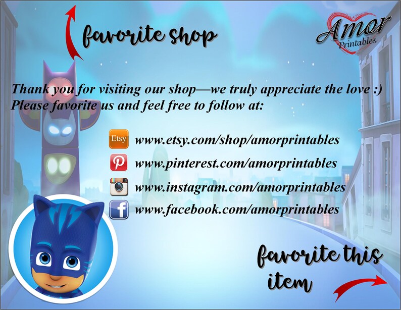 PJ Masks Gift Tags Printable Gift Tags PJ Masks Printables | Etsy
