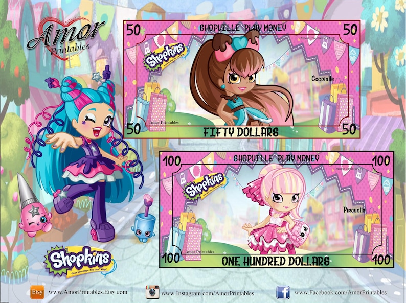 Shopkins Play Money Printable