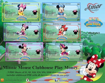 play money minnie mouse minnie mouse party minnie etsy hong kong