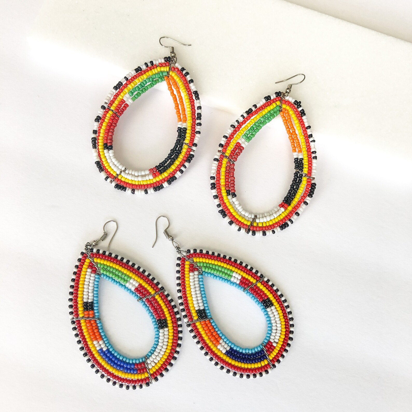 Kenyan Earrings / Maasai Beaded Earrings Etsy
