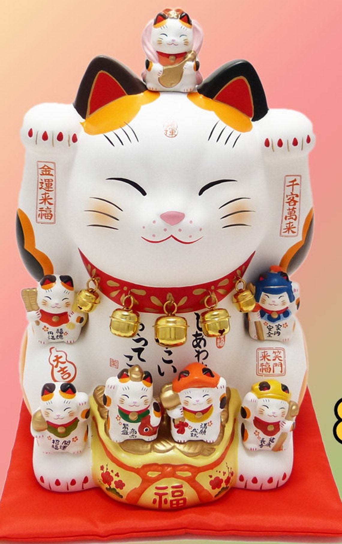 Lucky cat/Fortune cat/Beckoning Cat/manekineko L The Many Etsy