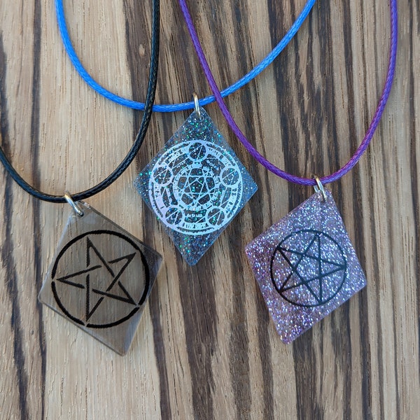 Wicca Necklace, Witch Jewelry, Goth Pentagram , Pentagram Pendant, Wicca Charm, Gothic Jewelry, Occult Necklace, Pagan Gifts