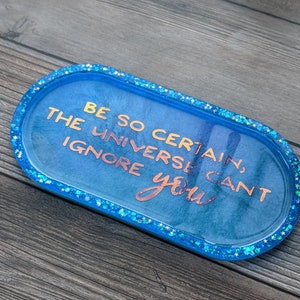 Wicca Trinket Tray, Quote Catchall Tray, Witchy Gift, Alter Decor, Resin Jewelry Dish, Jewelry Tray, Inspirational Saying