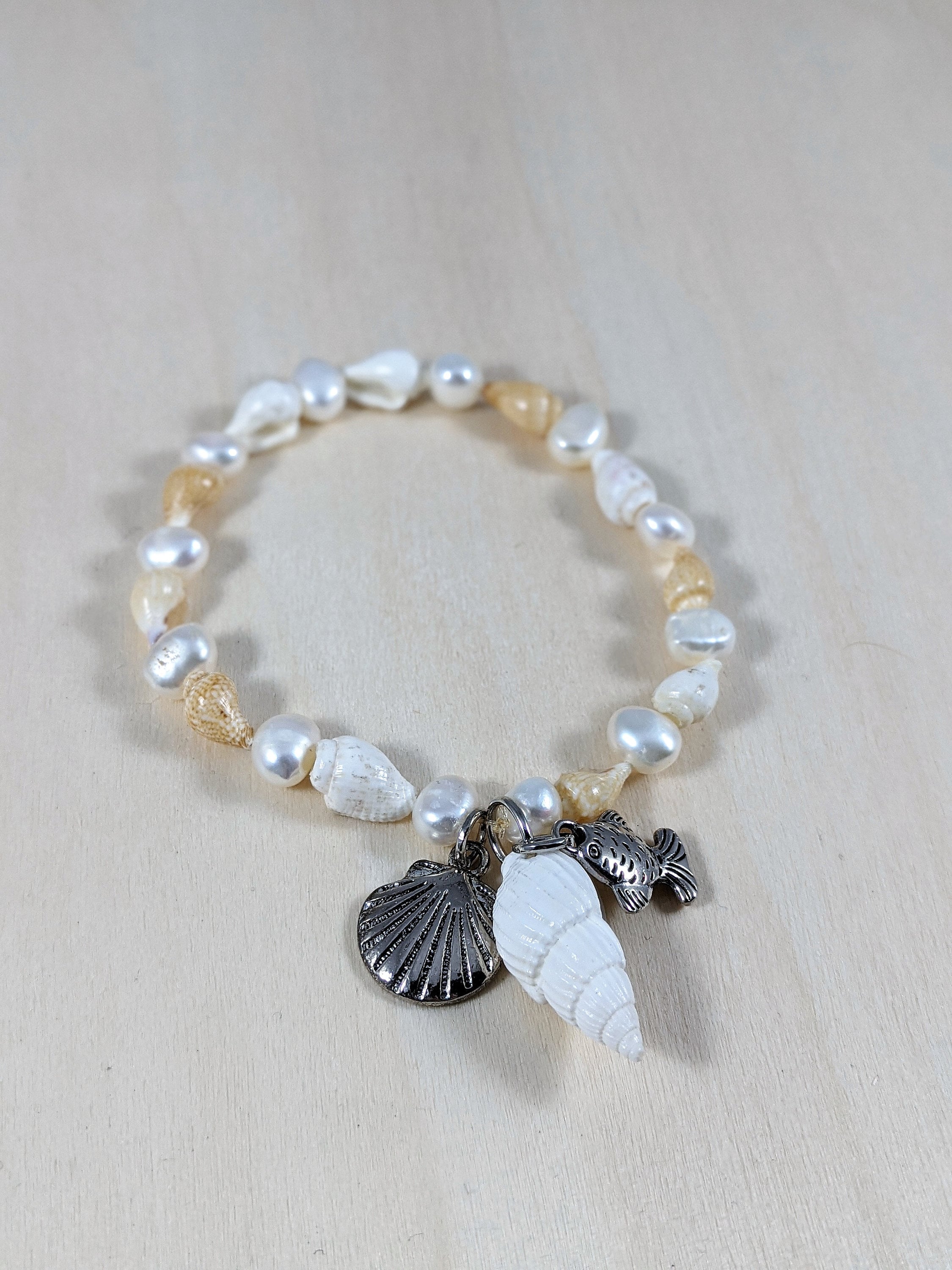 Shell Bracelet Pearl Bracelet Ocean Bracelet Seashell Bracelet