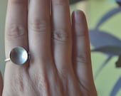 Bowl ring-Sterling silver ring-Minimal-Hand sculpted-Boho jewelry-Jewelry