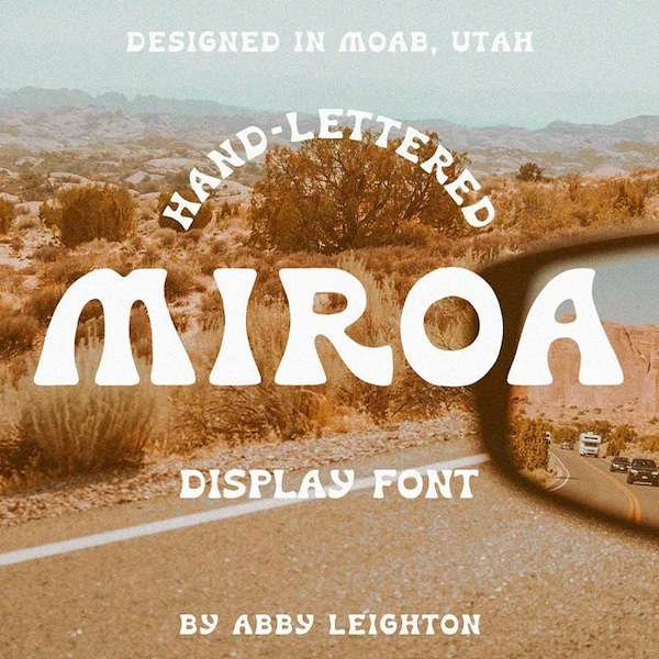 MIROA Font, Digital Downloadable OTF Font File, Good for Personal & Commercial Use, Boho Desert Typeface