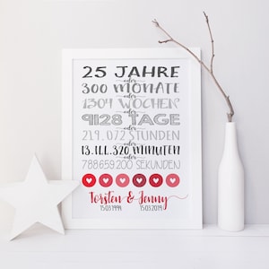 Silver Wedding Wedding Day Picture Print A4 Gift Surprise 25 Years