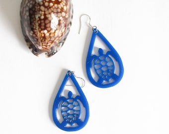 Sea Turtle Earrings - Turtle Earrings - Beach Earrings - Acrylic Earrings - Turtle Jewelry - Sea Turtle Jewelry - Gift For Her - TurtleLover