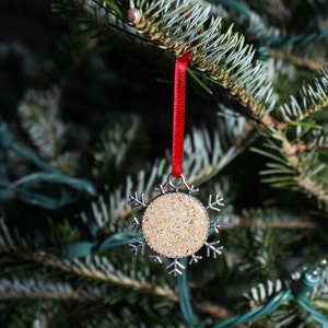 Sand Ornament Beach Ornament Snowflake Ornament Christmas Gift Ideas Beach House Decor Unique Ornaments Christmas Ornament image 1