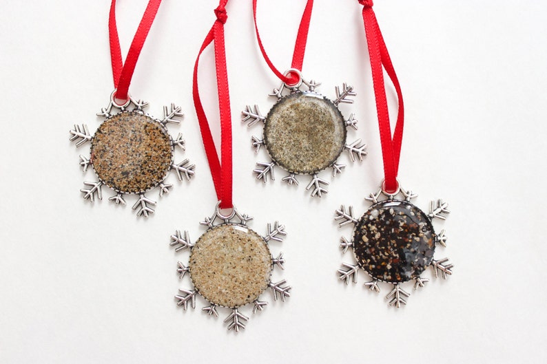 Sand Ornament Beach Ornament Snowflake Ornament Christmas Gift Ideas Beach House Decor Unique Ornaments Christmas Ornament image 3