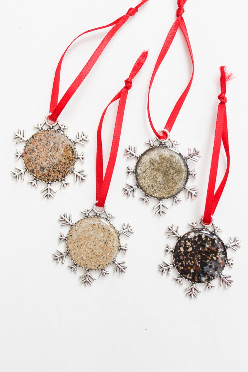 Sand Ornament Beach Ornament Snowflake Ornament Christmas Gift Ideas Beach House Decor Unique Ornaments Christmas Ornament image 2