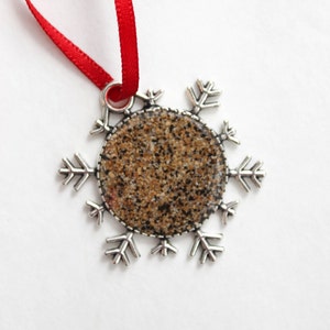 Sand Ornament Beach Ornament Snowflake Ornament Christmas Gift Ideas Beach House Decor Unique Ornaments Christmas Ornament image 5