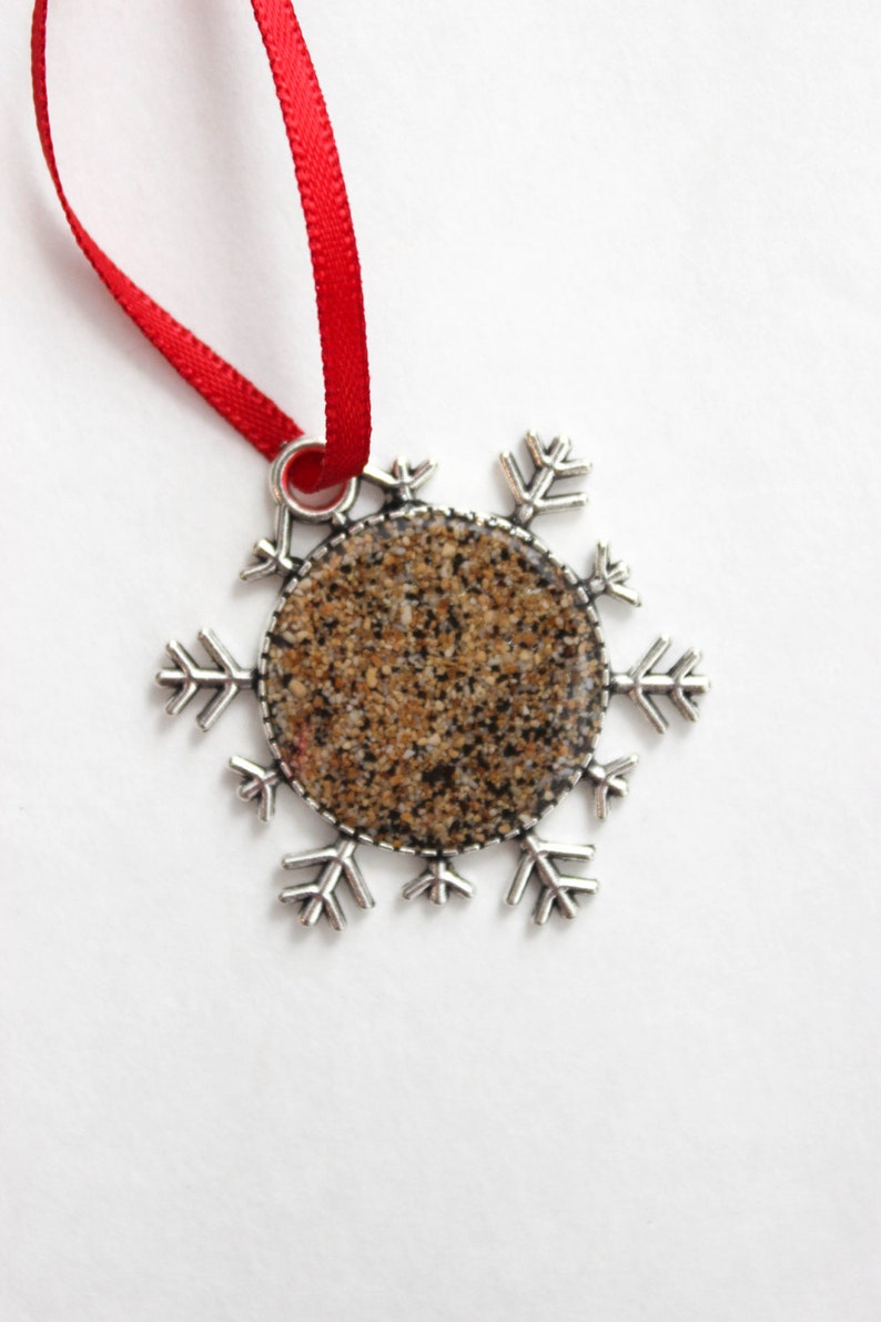 Sand Ornament Beach Ornament Snowflake Ornament Christmas Gift Ideas Beach House Decor Unique Ornaments Christmas Ornament image 5