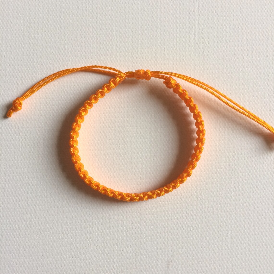 Orange Cord Bracelet Orange String Bracelet Lucky Bracelet Etsy