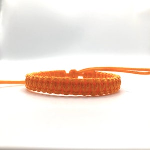 Orange cord Bracelet, Orange String Bracelet, Lucky Bracelet, Braid Bracelet, Yoga Bracelet, Simple Surfer Bracelet [Thin: Orange cord 045]