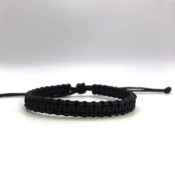 Black Cord Bracelet Black String Bracelet Lucky Bracelet Braid