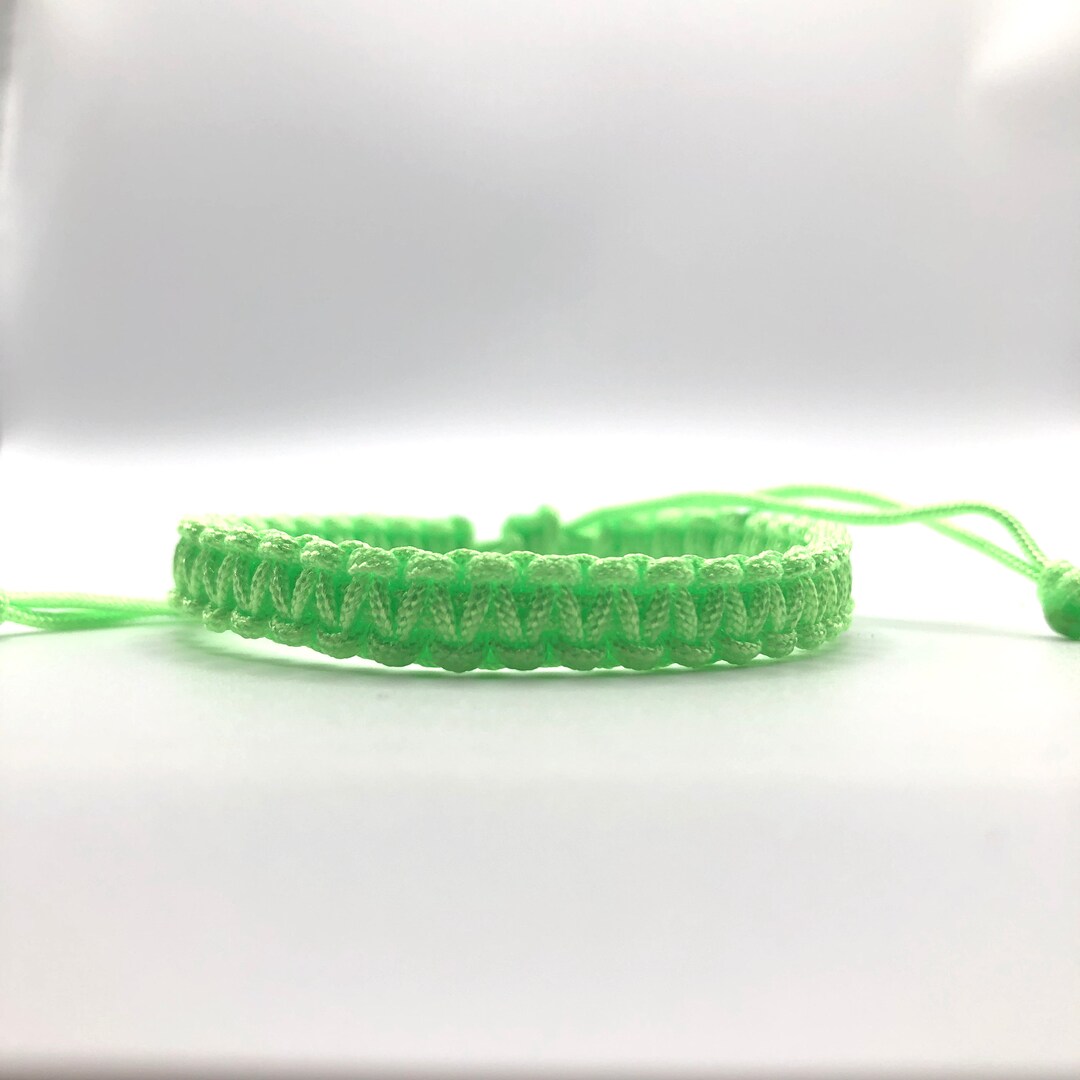 Neon Green Cord Bracelet, Lucky Bracelet, Braid Bracelet, Yoga Bracelet, Simple Surfer Bracelet