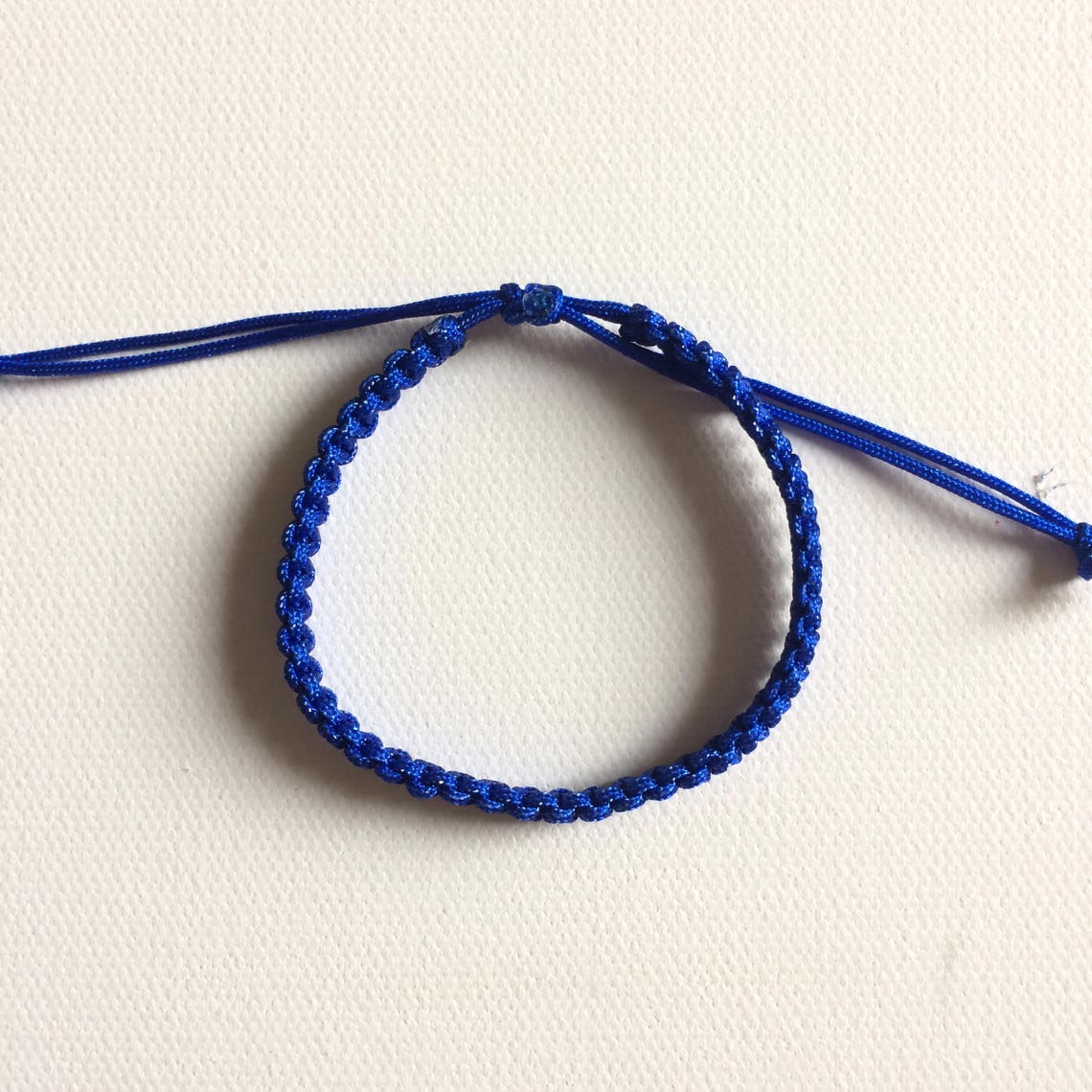Dark Blue Cord Bracelet Blue String Bracelet Lucky Bracelet Etsy