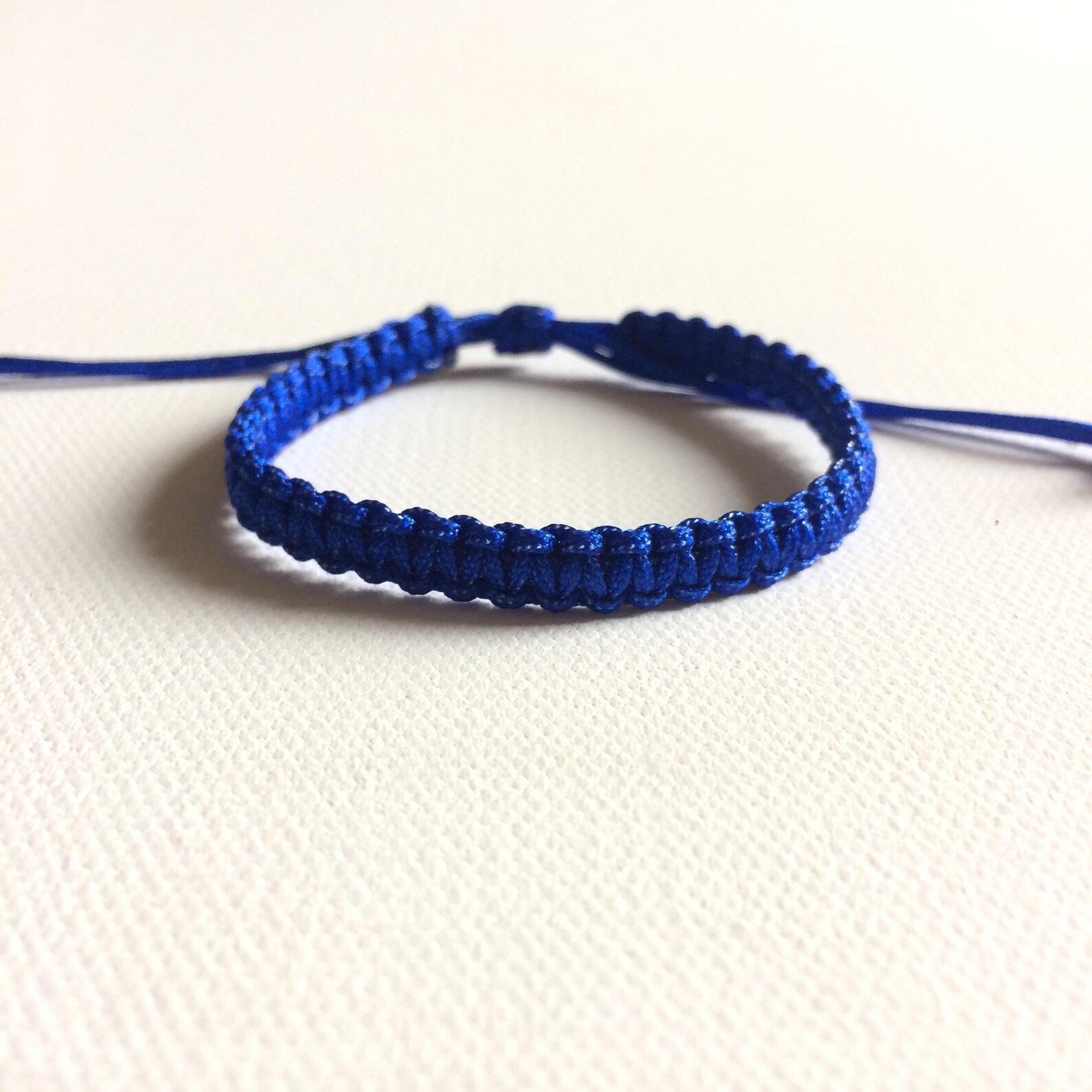 Dark Blue Cord Bracelet Blue String Bracelet Lucky Bracelet Etsy