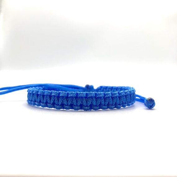 Light Blue Cord Bracelet Blue String Bracelet, Lucky Bracelet