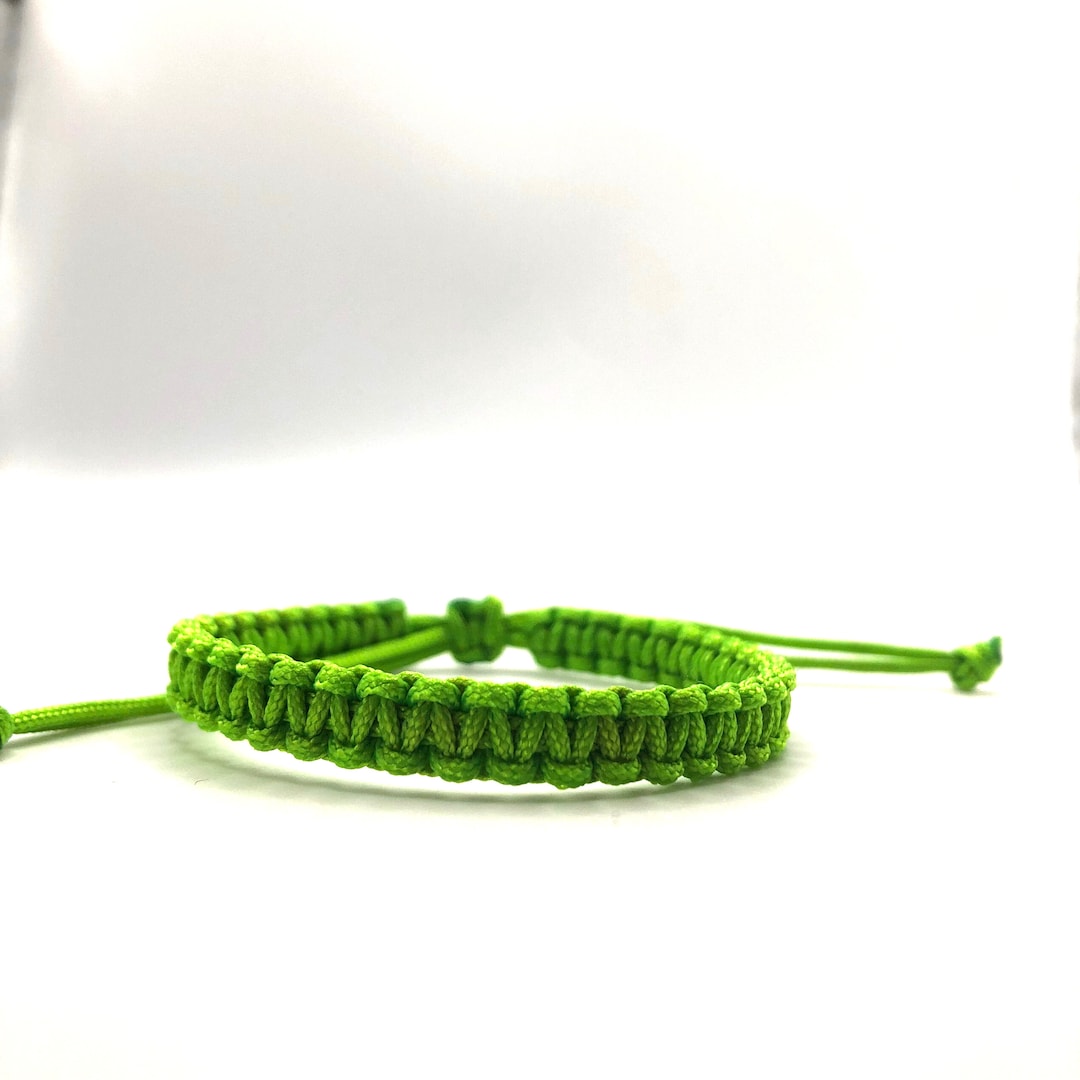 Light Green Cord Bracelet Green String Bracelet Lucky Etsy