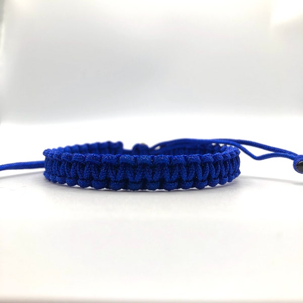 Dark Blue cord Bracelet, Blue String Bracelet, Lucky Bracelet, Braid Bracelet, Yoga Bracelet, Simple Surfer Bracelet [Thin: Dark Blue 028]
