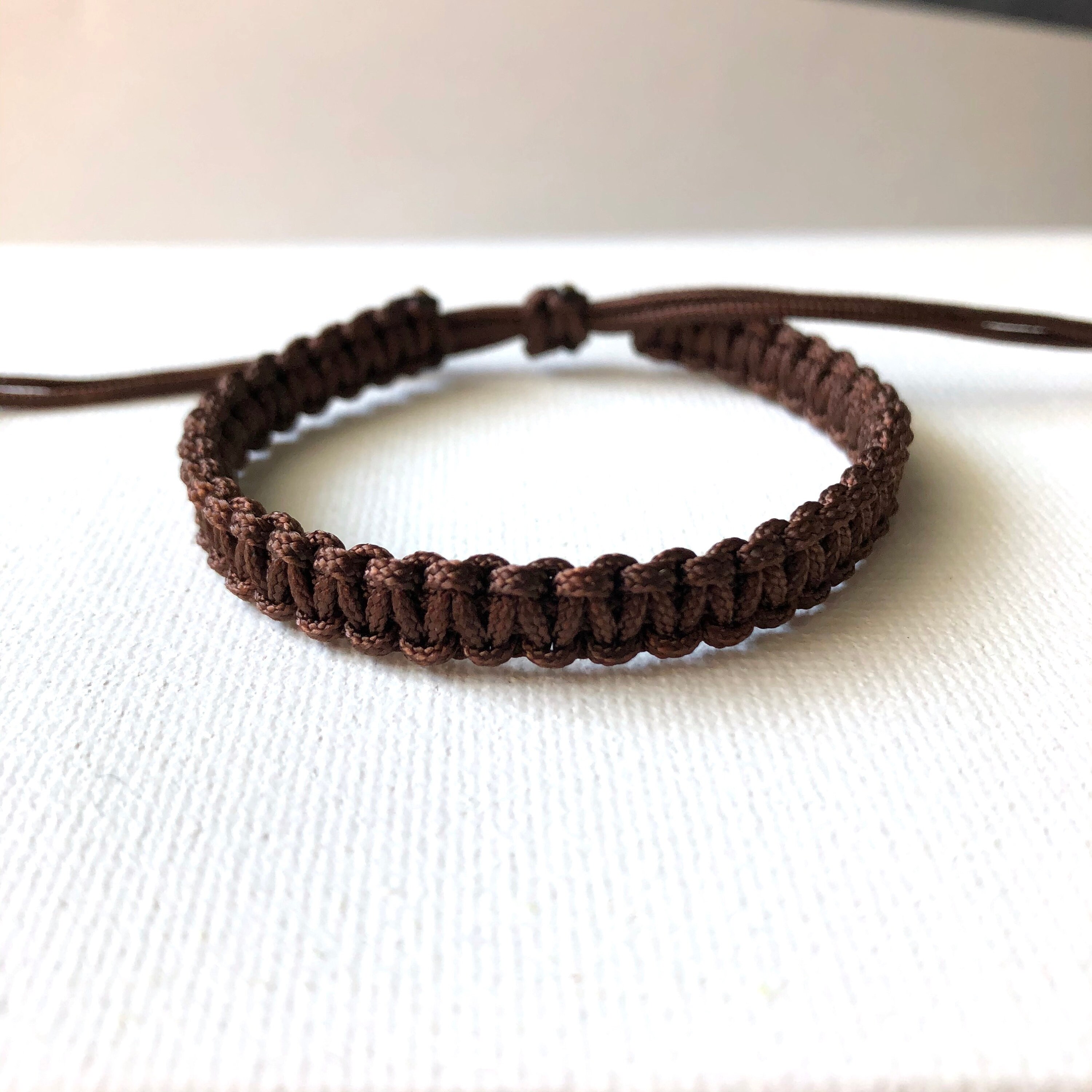 Brown Cord Bracelet, Brown String Bracelet, Lucky Bracelet, Braid