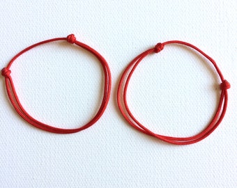 2 of  Lucky Bracelet Red String Red cord Good luck Bracelet 001a