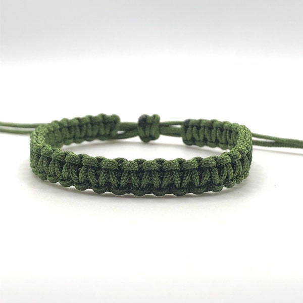 Oliver Green cord Bracelet, Green String Bracelet, Lucky Bracelet, Braid Bracelet, Yoga Bracelet, Simple Surfer Bracelet [Oliver Green 025]
