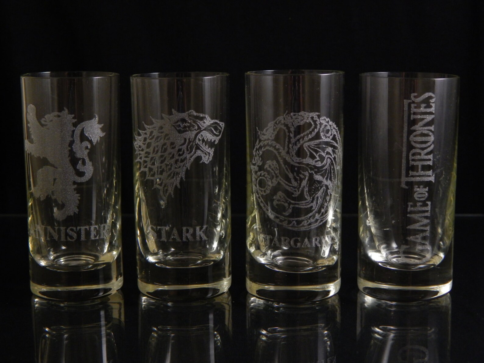 Set of 4 Game of Thrones Shot Glasses Etsy