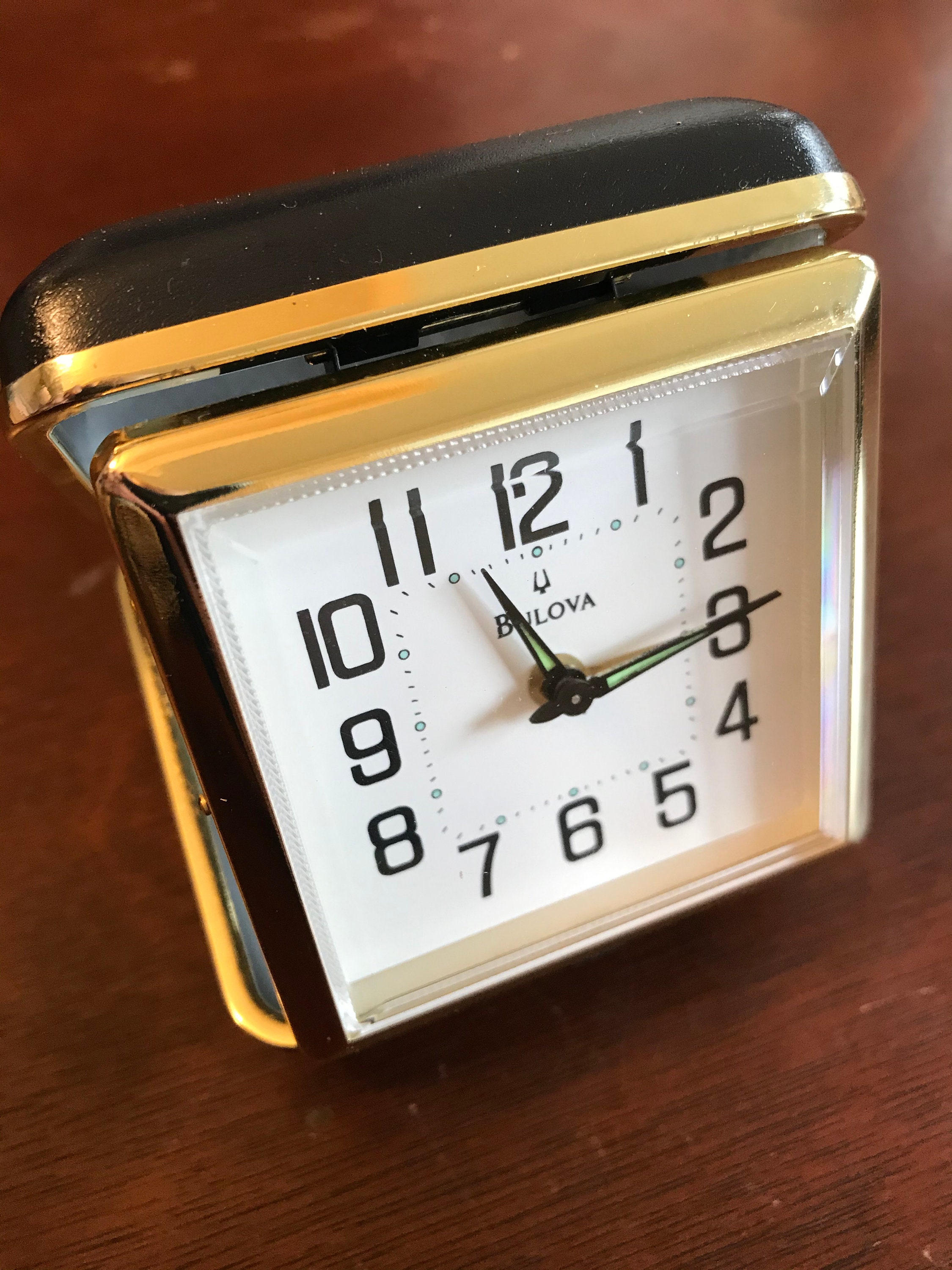 Bulova travel alarm clock wind up Etsy