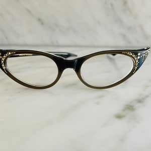 women's cat eye glasses with stones