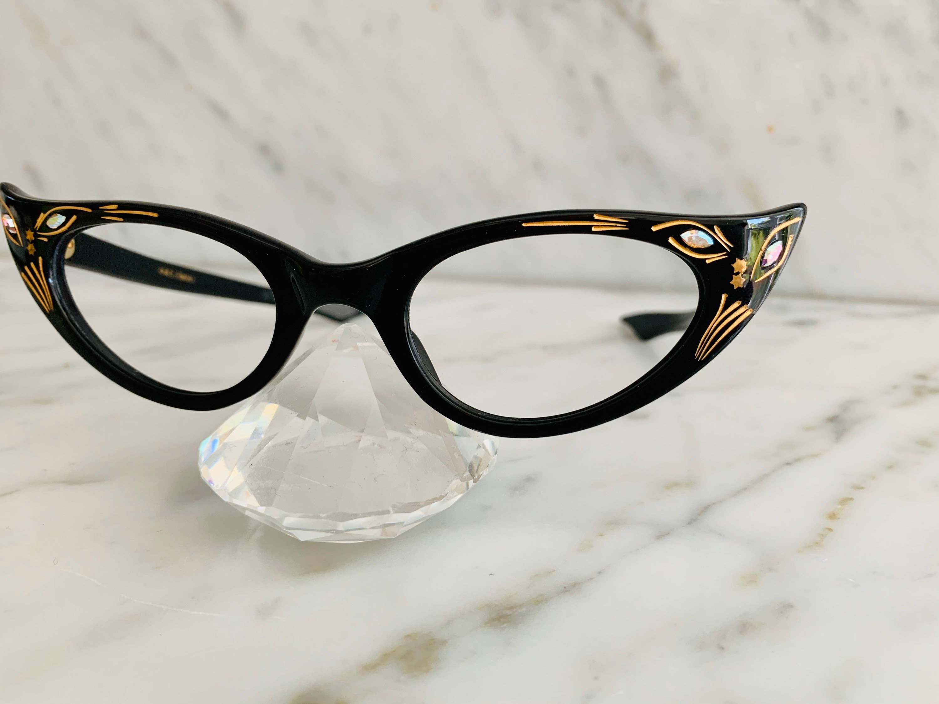 NWOT Cat Eye Francis Klein Malte Half Rim Bluish Purple Frames Ladies Sunglasses Francis Klein Eyewear | Eye Candy Optical main image 4