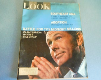 Vintage July 11, 1967 Edition Look Magazine "Johnny Carson: Why He's Still Champ" In Very Good Vintage Condition