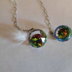 Vintage Gorham Sterling Silver Chain with Prism Crystal Balls 18 Inches image 7