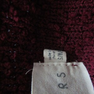 Vintage Cranberry Red Nubby Sweater - Dreamers Size S/M bild 10