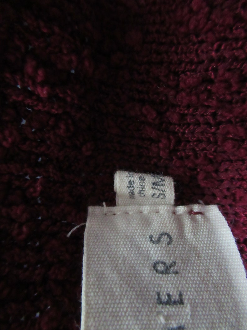 Vintage Cranberry Red Nubby Sweater - Dreamers Size S/M bild 10