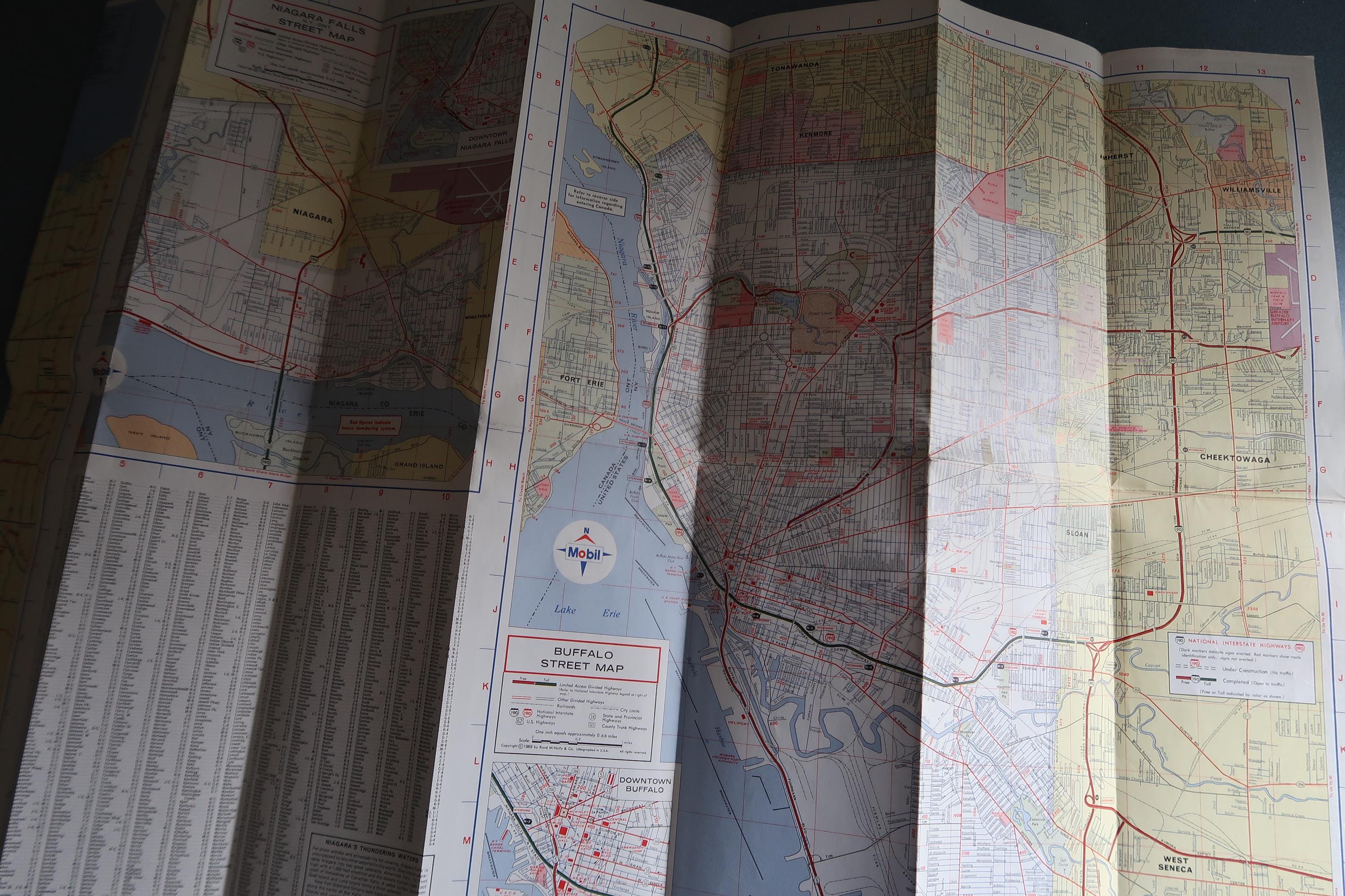 Vintage Mobil Travel Guide Maps: 1960s-70s NY & Central US, Set of 3 - Etsy