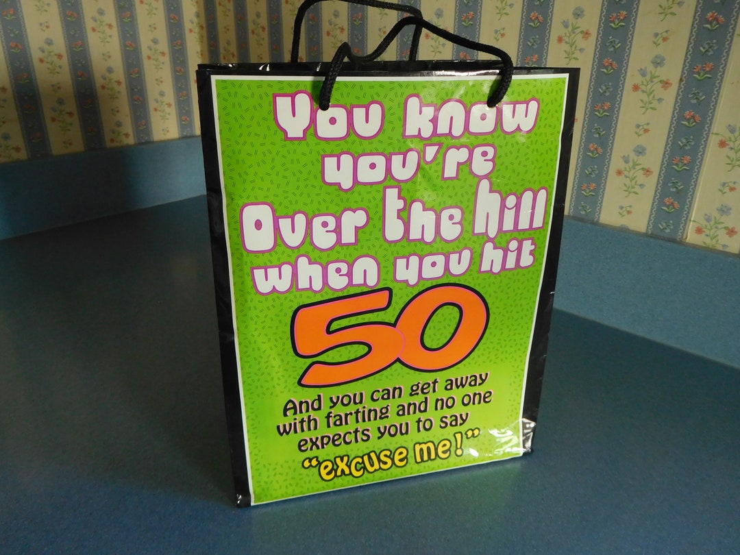 Vintage Gift Bag 1996 you Know You Are Over the Hill Etsy