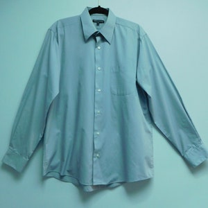 Vintage Men&#39;s Gray Dress Shirt By state.ments Tag 15- 15 1/2 / 34-35 Size M In Very Good Vintage Condition
