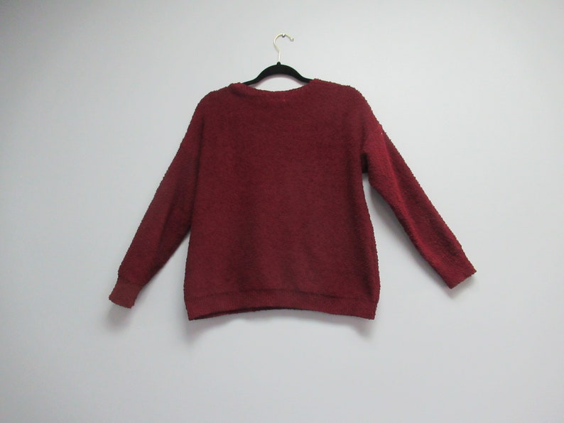 Vintage Cranberry Red Nubby Sweater - Dreamers Size S/M bild 6