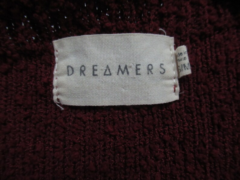 Vintage Cranberry Red Nubby Sweater - Dreamers Size S/M bild 3