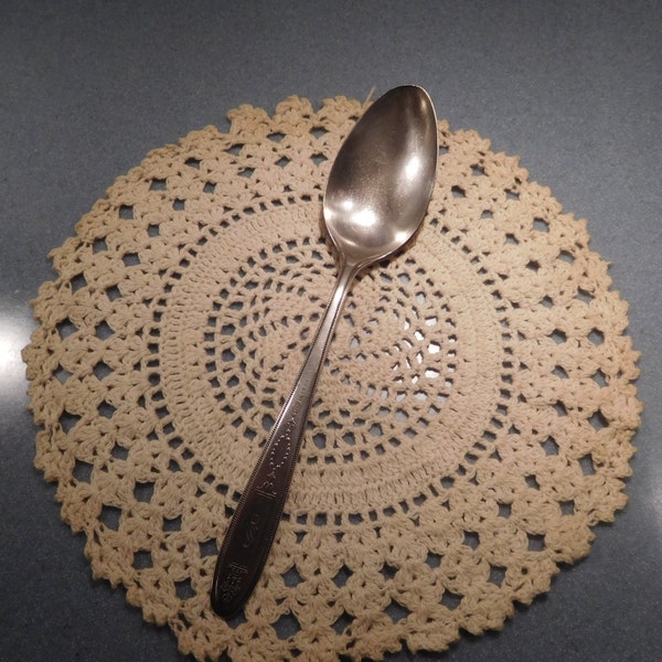 Oneida Community Plate Serving Spoon with Unique Design
