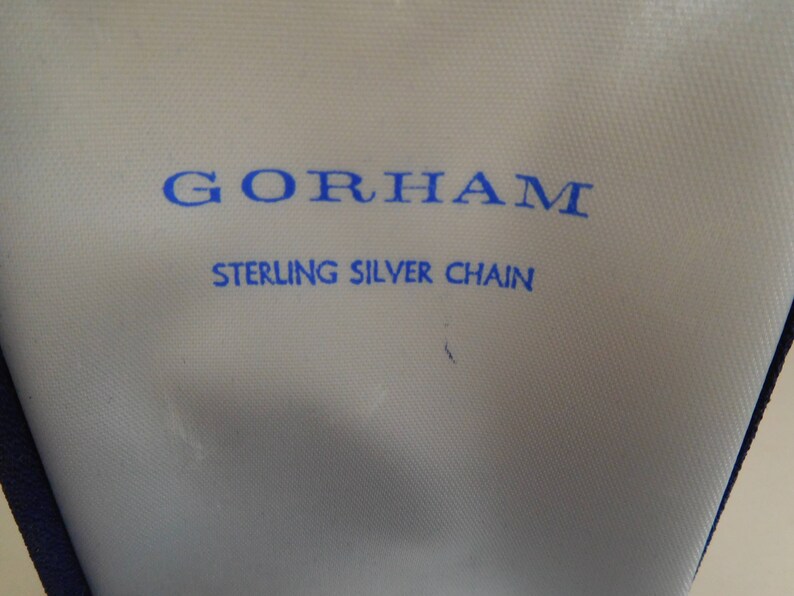 Vintage Gorham Sterling Silver Chain with Prism Crystal Balls 18 Inches image 2