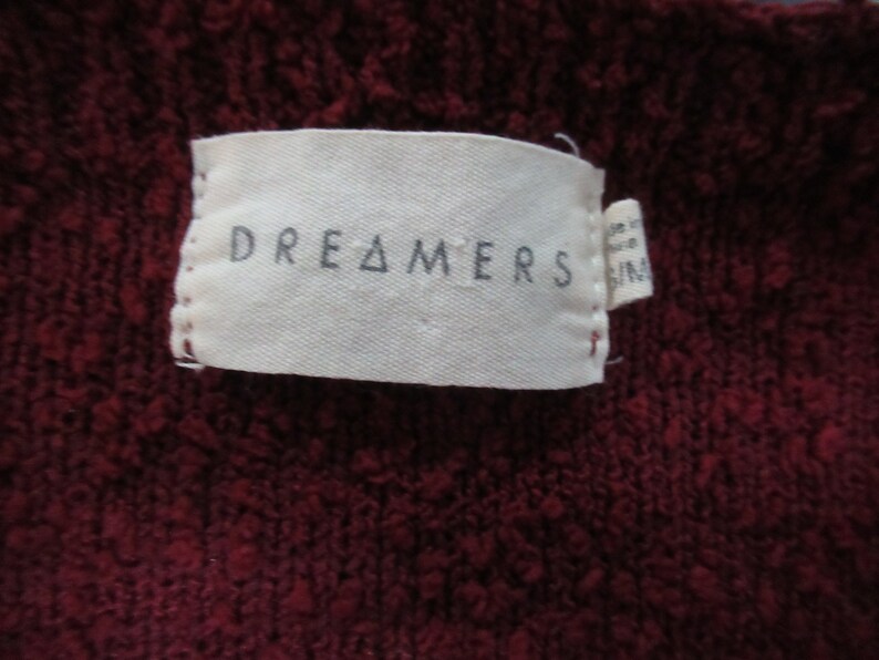 Vintage Cranberry Red Nubby Sweater - Dreamers Size S/M bild 9
