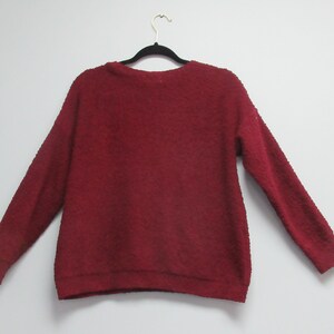 Vintage Cranberry Red Nubby Sweater - Dreamers Size S/M bild 2