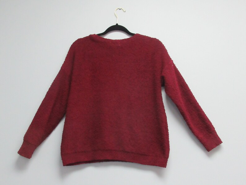 Vintage Cranberry Red Nubby Sweater - Dreamers Size S/M bild 2