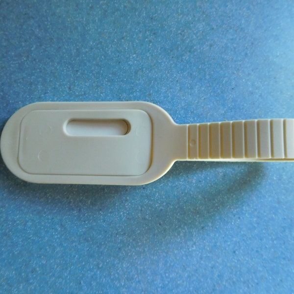 Vintage Tupperware Luggage Tag With Security Window For Last Name Only Never Used From 1980's In Excellent Vintage Condition